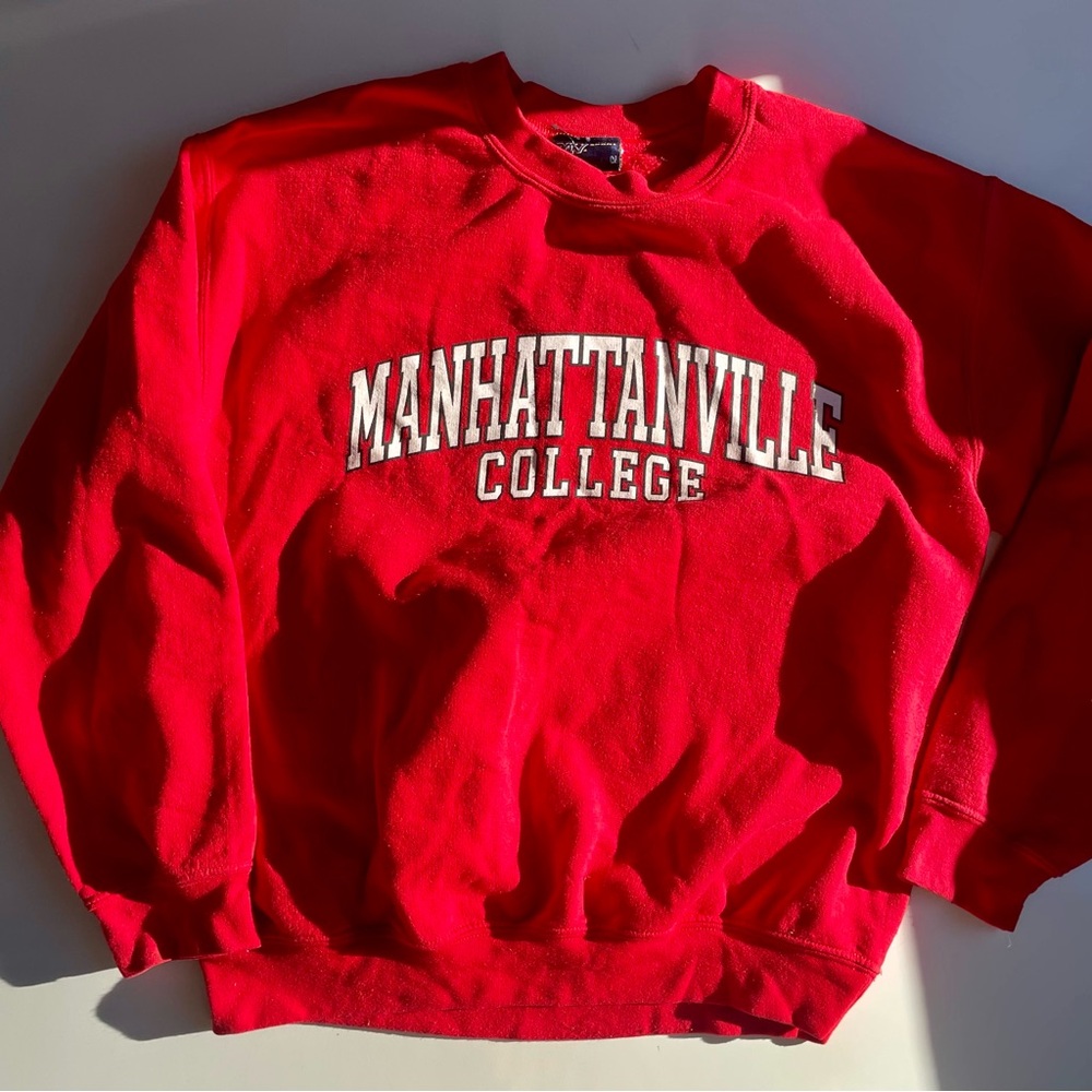 Manhattan College Red Crewneck, M
